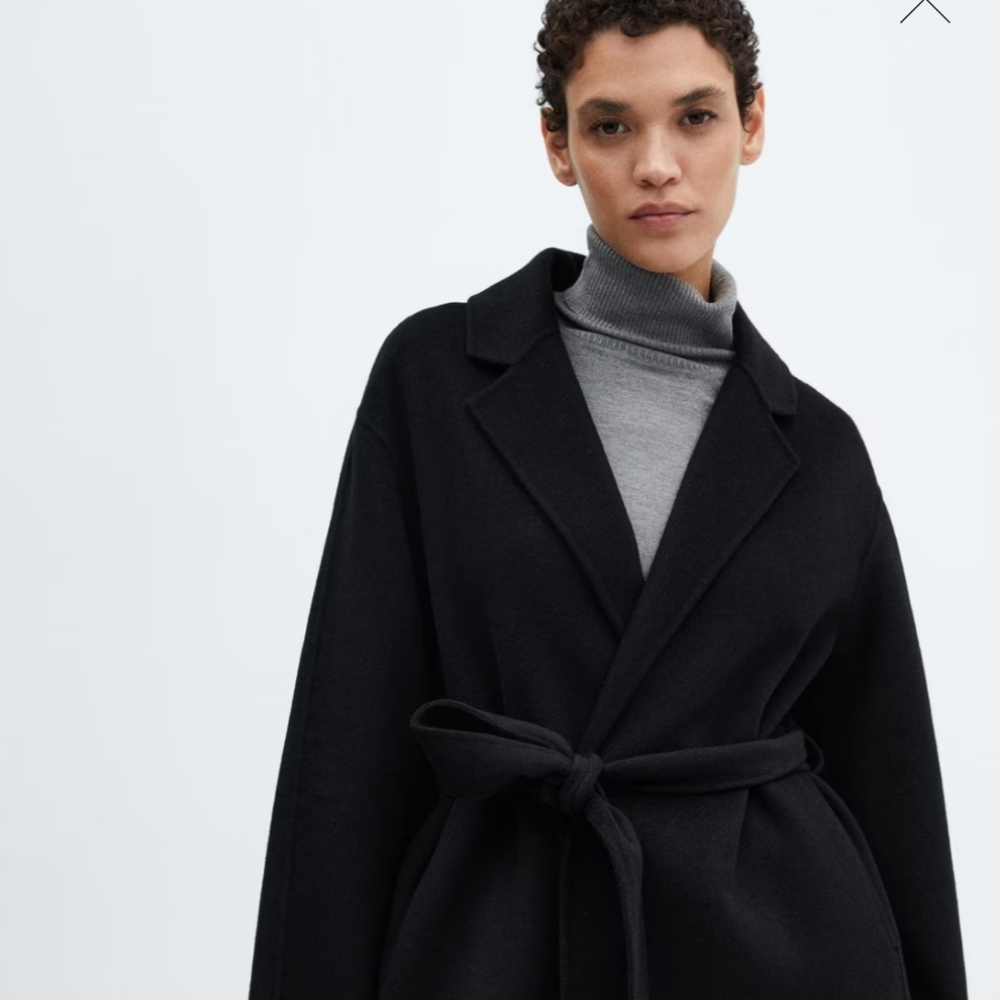 Belted wool coat Mango size xs